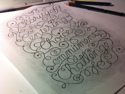 5 Cs - Sketch 3 hand lettering laura serra lettering pencils sketch typography