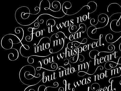 Whispered digital hand lettering laura serra lettering love typography