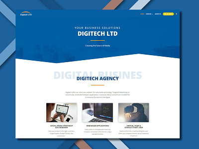 Digitech LTD branding design divi ui ux website wordpress