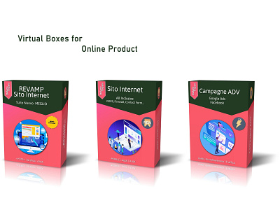 Virtual Boxes for Online Products branding design graphic design illustration photoshop postproduction