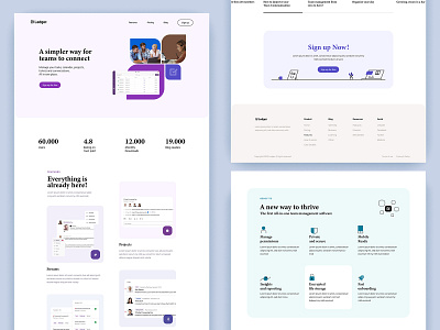 Project management website landingpage ui web