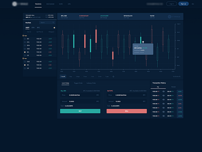 Dashboard exchange app crypto cryptocurrency money statistics trade trading ui uiux