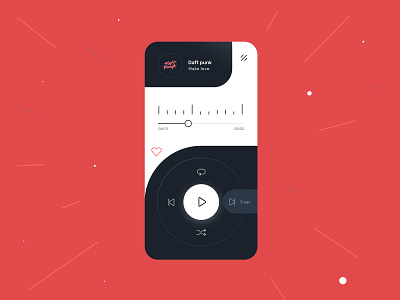 Music player ui design app electronic minimal music simple designs ui