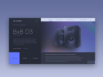 m audio webdesign concept design ui