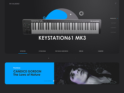 m-audio landing page concept ui webdesign website