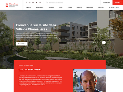 Website - Ville de Chamalières (Non retenu) flat style landing page ux