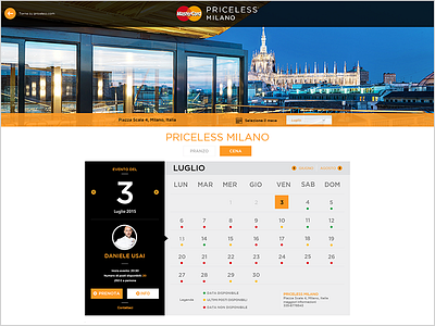 Mastercard Priceless Booking mastecard ui ux web design webdesign