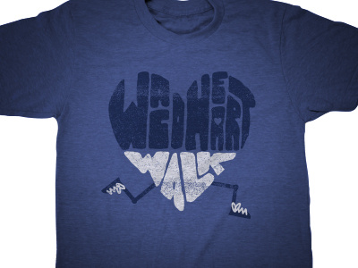 Waco Heart Walk T Shirt fun hand drawn heart run shoes t shirt tee typography walk