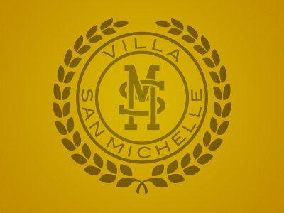 Villa San Michelle Logo apartment circle classic college crest logo wreath