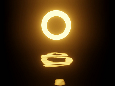 The Infinite 3d animation black blender dark eevee gold light reflection render sci fi yellow