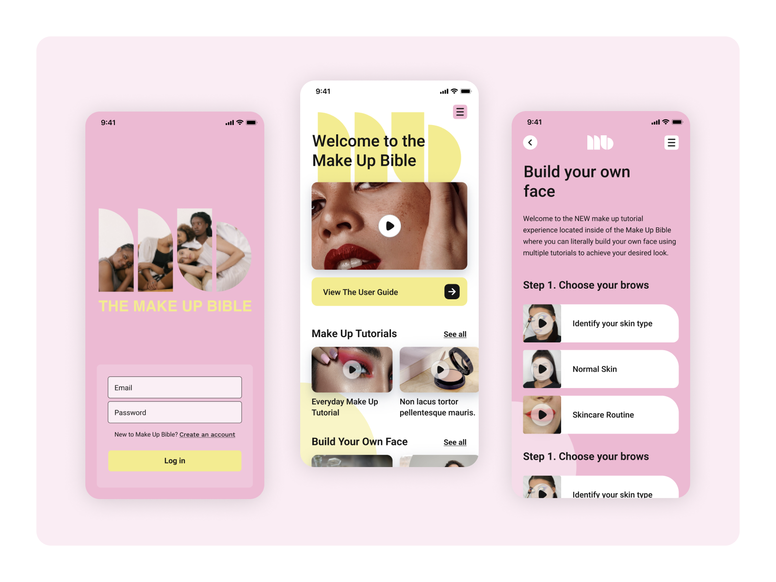Make Up Bible App by Fortnight on Dribbble