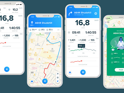 Bikemap android bike cycle fitness illustration ios london manchester startup ui ux