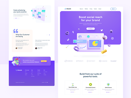 Okelah - Track Social Media Perfomace Landingpage by Muhammad Aseif on ...