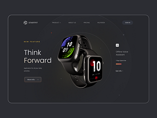 Startfit - Landing page design for smartwatch health tracker by ...