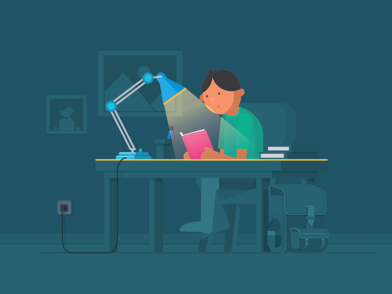 Studying everynight by Muhammad Aseif on Dribbble