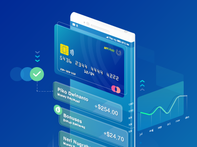 Virtual Card - Easier and safer transactions anywhere android bank card cards clean credit debit illustrations isometric master payment transactions