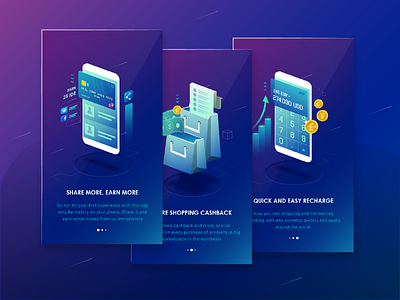 On Boarding Screen - Card Feature app card e commerce isometric marketplace onboarding shopping