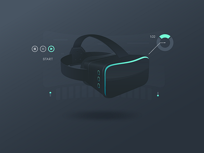 Virtual Reality - Just Play future game illustration vr