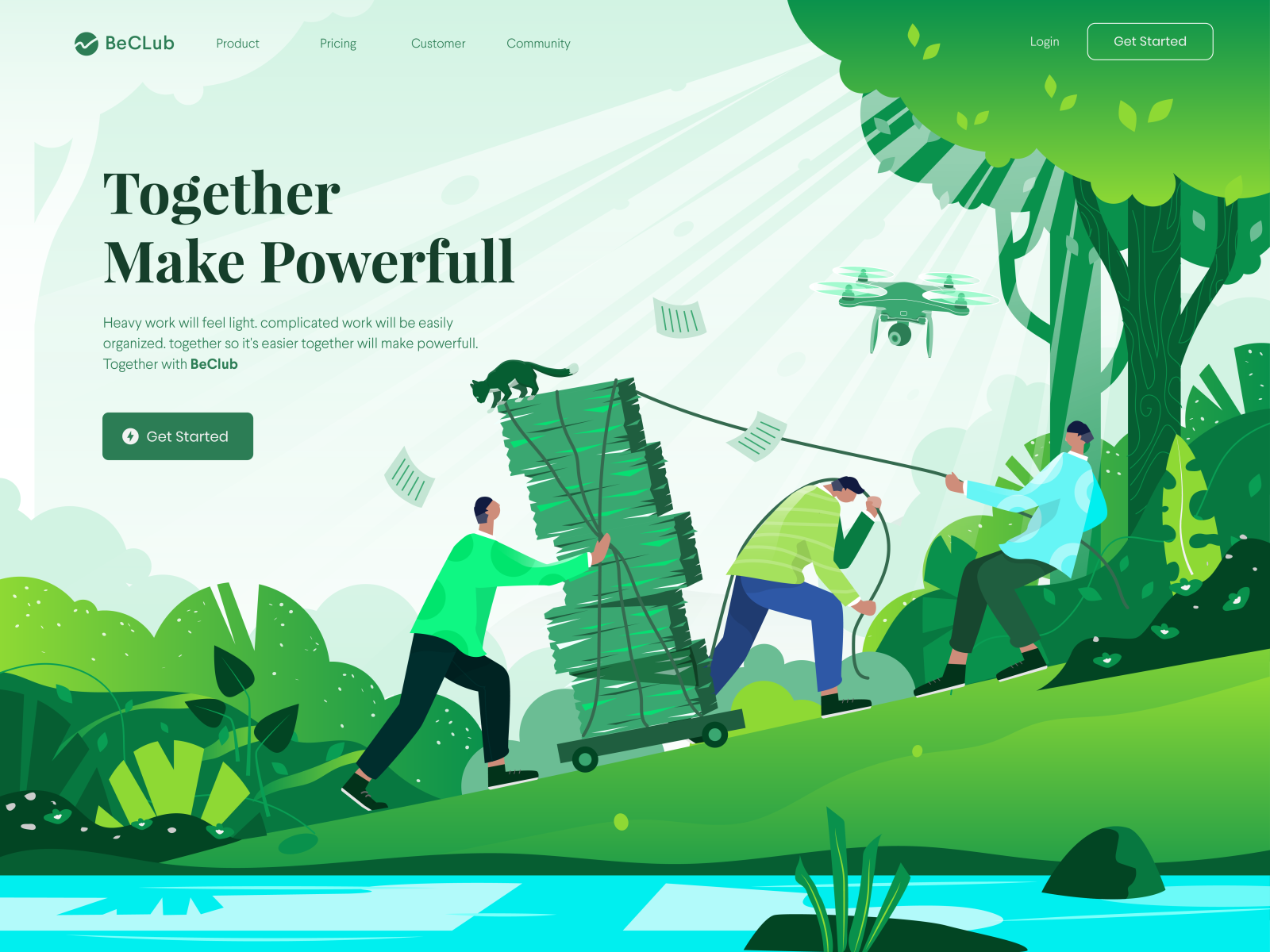 Project Management Landing Page Concept by Muhammad Aseif for ...