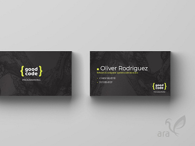 Programmer business card branding design flat lettering logo type typography vector