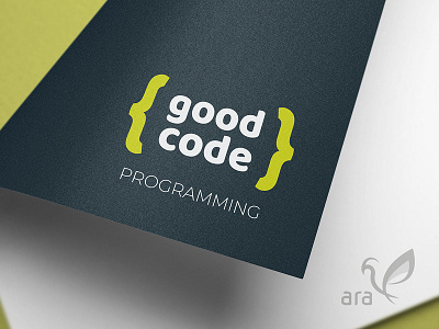 Programming logo branding design flat lettering logo type typography vector