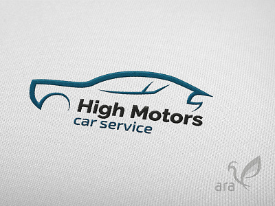 Car Service Logo branding design flat lettering logo type typography vector