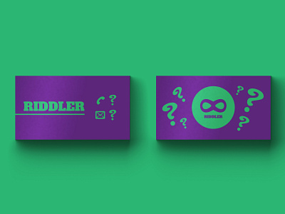 Riddler Business Card - Weekly Warm-Up vol. 2 branding busienss card design flat lettering logo vector