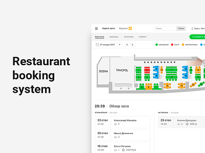 Booking system booking management reservation restaurant table web
