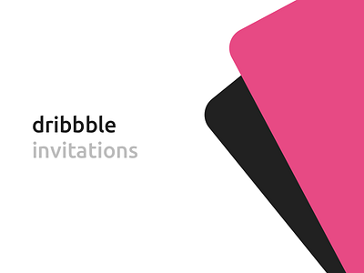 2 Dribbble Invites draft dribbble invitation invite invites