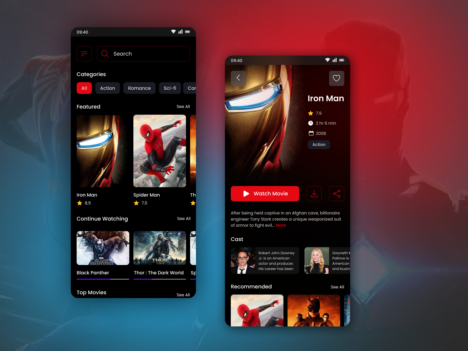 Movie Streaming App by Rajat Jain on Dribbble