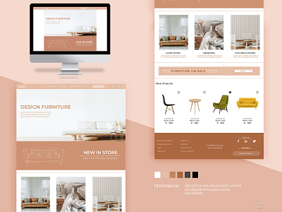 Furniture Shop Landing Page design digital furniture graphic design online shop ui ui ux ux web design web shop