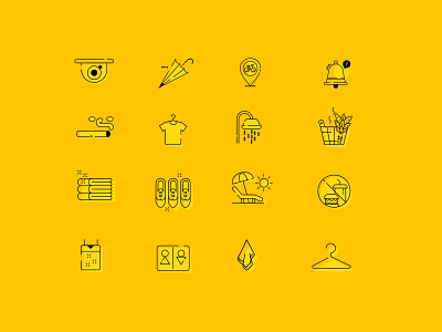 Icon set for Ivanas muša gongą sauna design icon icon set icons illustration sauna