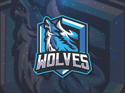 Wolves mascot logo