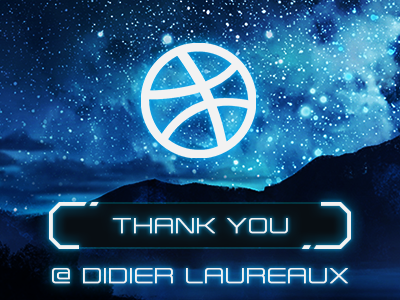 Thank You @Didier Laureaux blue dribbble first shot invite starry sky thanks