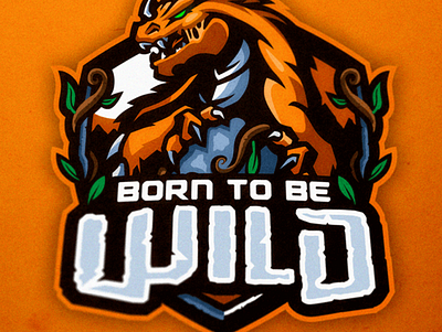 Born to be Wild Logo Design 2dlogodesign branding creative customdesign customlogodesign design graphic design illustration logo logodesign typography vector