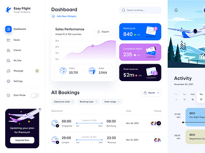 Dashboard Design - Flight Booking!