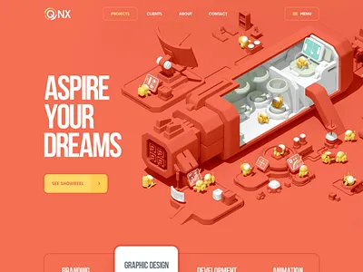 NX - Website Design 3d animation branding creative design graphic design illustration logo logodesign motion graphics ui ux vector website websitedesign