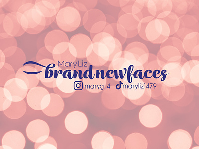BrandNewFaces Youtube Banner design logo typography wordmark