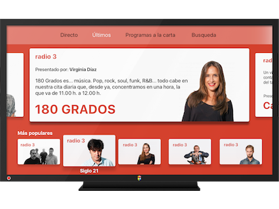 Radio 3 Últimos tvOS 180-grados app design radio radio3 red rtve tvos