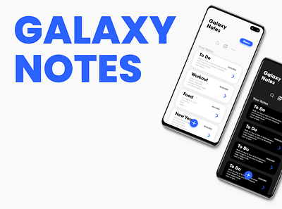 UI Design for a Note Taking App - Galaxy Notes app design graphic design ui ux