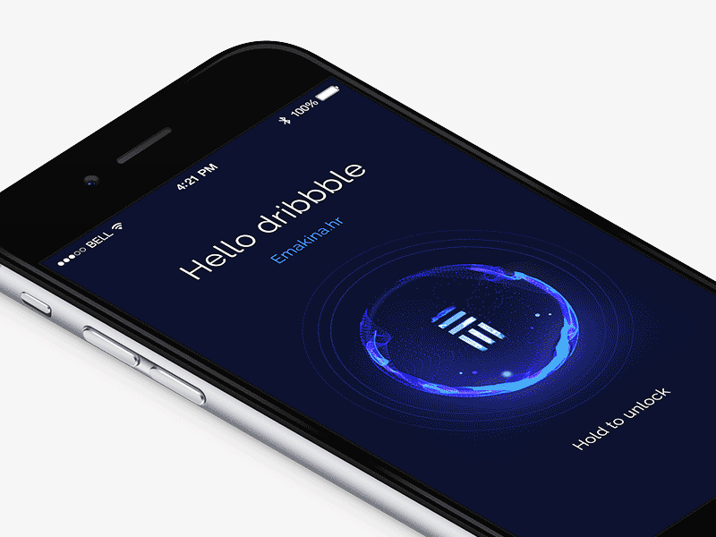 Hello Dribbble from Emakina.hr animation app design emakina screen ui
