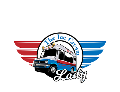Ice-Cream Van Logo car caravan gelato icecream icecreamvan illustration logo van vector