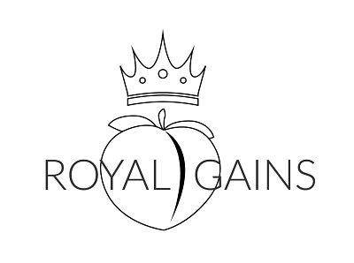 royalgains brand branding design fitness flat logo shape sign symbol typography vector wellness