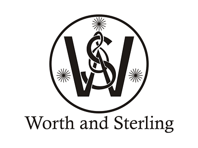 Worth and Sterling monogramatic logo apparel brand branding design fashion icon logo monogram sign symbol typography