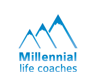 millennial life coaches logo brand branding design flat growth life coaching logo mountain personal progress shape sign spiritual success symbol typography vector