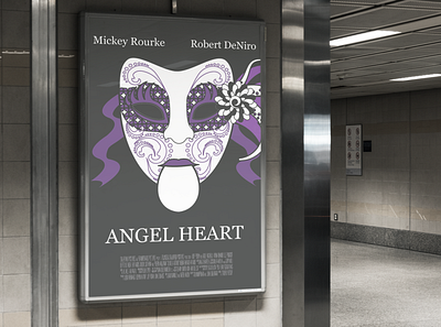 Angel Heart Movie Poster design designs graphic graphic design graphics holiday illustration mardi gras mask movie movie poster poster posters typography