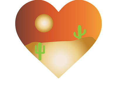 Desert Heart brand branding design illustration logo shape sign symbol typography ui