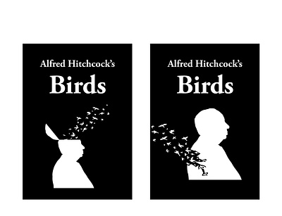Birds Alfred Hitchcock poster design film graphic design hitchcock horror movie poster poster design thriller typography