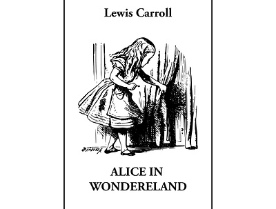 Alice In Wonderland alice in wonderland book book cover book cover design cover cover design design fairytale graphic design typography