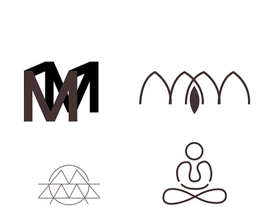 M letter wordmark practice brand branding design logo shape sign symbol typography